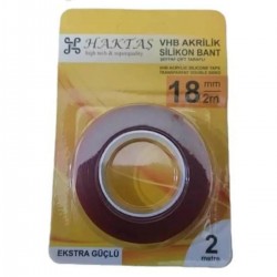 Haktaş Vhb Akrilik Silikon Bant 18 mm - 2 mt